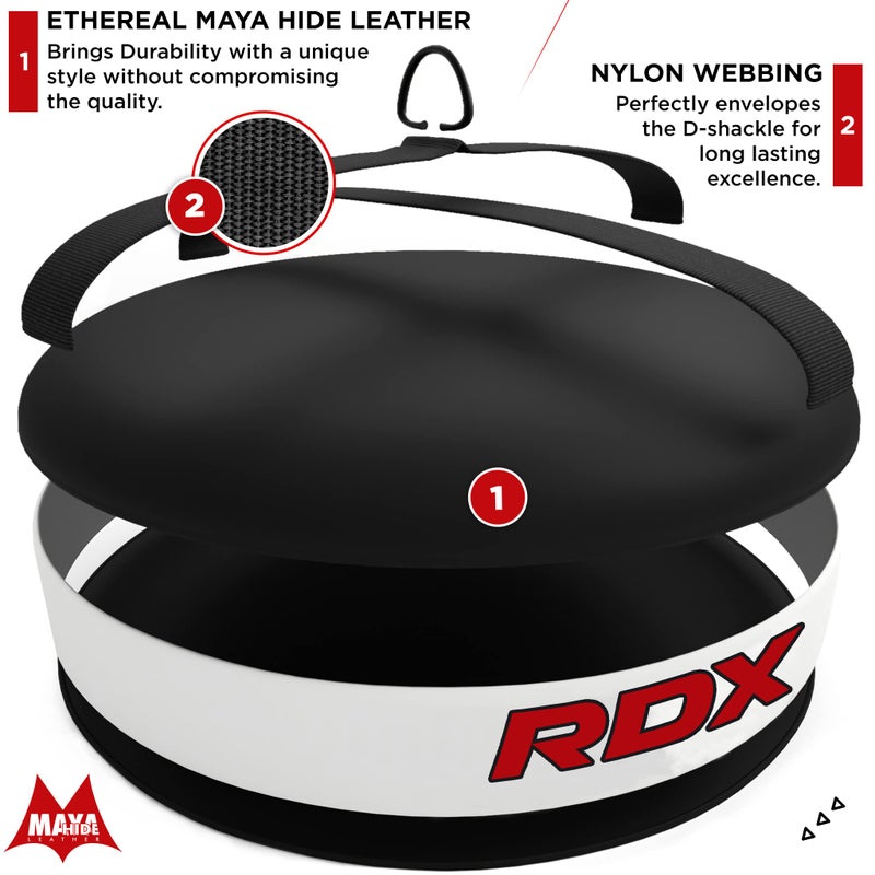 RDX Floor Anchor for Punch Bag Double end Speed Ball, Non Tear Maya Hide Leather, Heavy Duty D Ring, Easy Zipper Closure, Maximum Swing Reduction for Boxing MMA, Muay Thai, Kickboxing Training Bags - Image 3