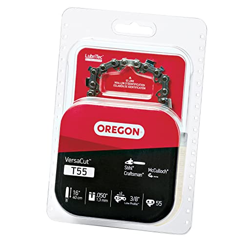 Oregon T55 VersaCut Chainsaw Chain for 16-Inch Bar - 55 Drive Links - low-kickback chain fits Stihl, Craftsman, McCulloch and more,Silver - Image 1