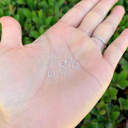 Adabele 100pcs Adabele Authentic 925 Sterling Silver Open Jump Rings 6mm (0.24 inch) O Ring Connector (Wire 21 Gauge/0.7mm) for DIY Craft Jewelry Making SS76-6 - Image 3