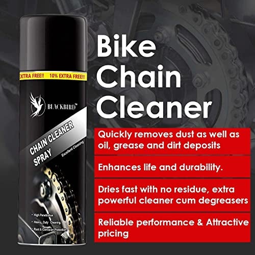 BLACKBIRD Bike Care Kit, 1 Pcs each - Chain Lube 220ml, Chain Cleaner 220ml, De-Rust 120ml, Chain Cleaning Brush and 1 Microfiber Cloth - Image 4