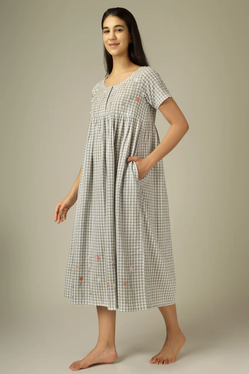 After Dark Daisy, Embroidered Nightdress