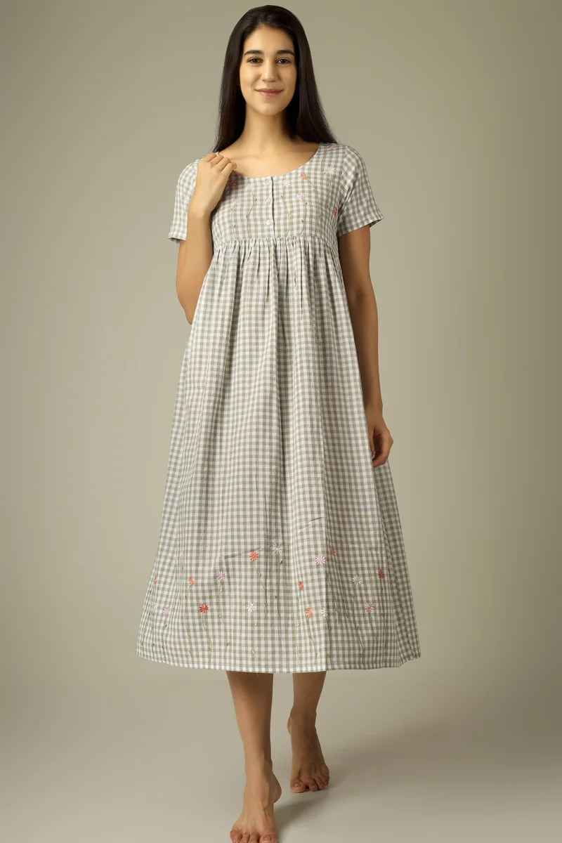 After Dark Daisy, Embroidered Nightdress