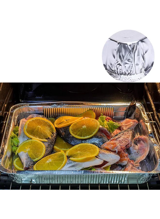 cleaning superstore 10-Pcs Disposable Aluminum Food Containers with Lid 1900 CC - Image 2