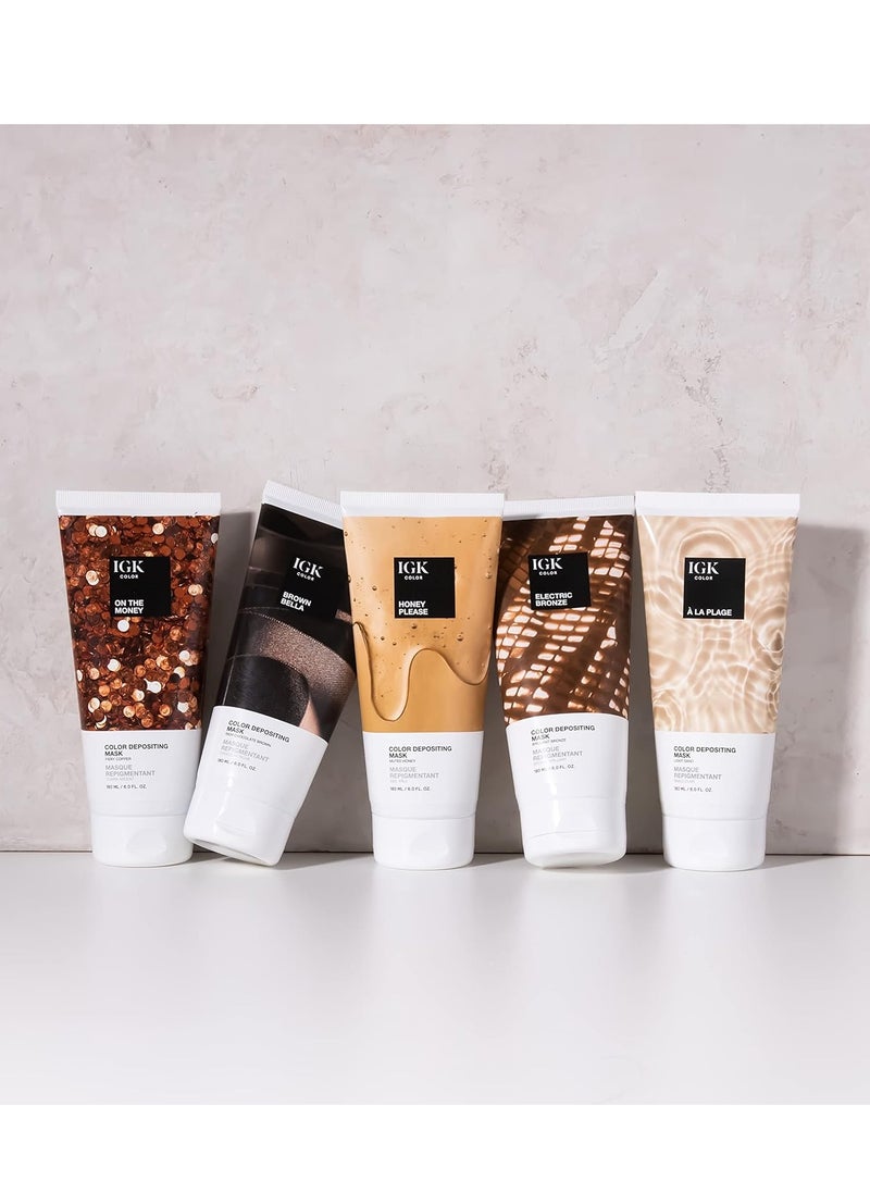 iGK IGK COLOR DEPOSITING MASK | Conditioning + Hydrate + Shine | Vegan + Cruelty Free |  - Image 2
