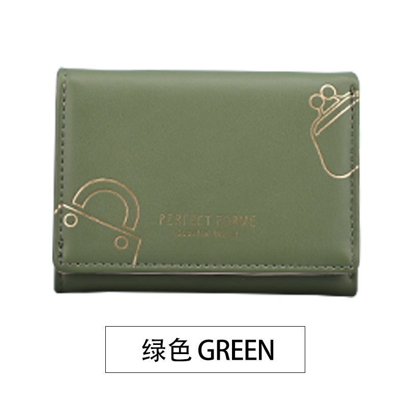 2023 Trendy Womens Wallet Korean Multi-Card Minimalist Purse Green 