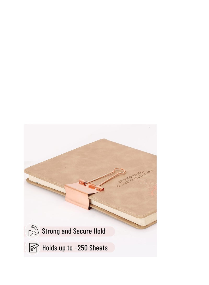 Terabyte Large Binder Clips, 2 Inch, 12 Pack, Rose Gold, 2 inch Binder Clips Large, Large Binder Clips Jumbo, Office Clips, Paper Clamps, Paper Binder Clips for Paper, Binder Paper Clips - Image 3