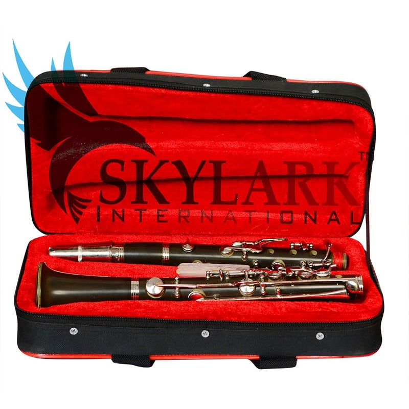SKYLARK INTERNATIONAL Clarinet Black 13key B Flat WITH HARD CASE AND EXTRA REED - Image 2