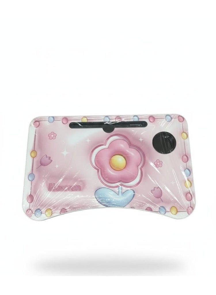 سبيس شوب طاولة دراسة خشبية قابلة للطي ثلاثية الأبعاد للأطفال مع حامل كوب وحامل تابلت - Image 2