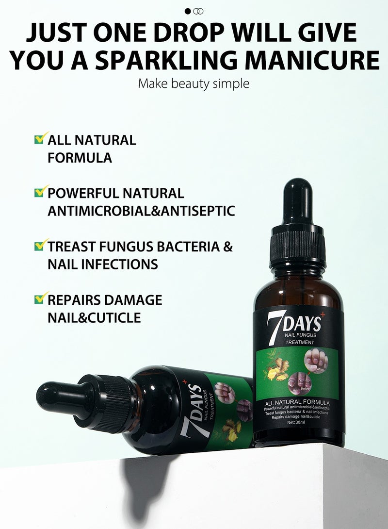 MOOYAM 7 Days Nails Fungus Treatment, Moisturize the Cuticle & Strengthen Nails and Helps Nails Healthy Grow Nail Repair Treatment Solution Restoring Healthy Nails 30ml - Image 4