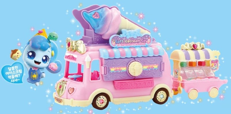 ALLIVING Catch Teenieping Icecream car playsets with SHASHAPING Figure, Jelly cart 샤샤핑 아이스크림카 - Image 3