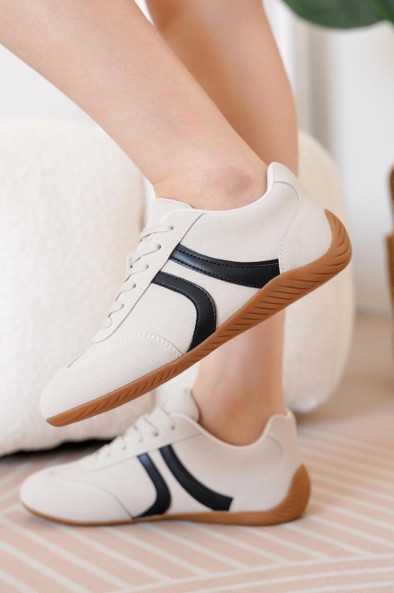 Project Cloud Barefoot Shoes Women â€“ Memory Foam Lace-Up Womens Sneakers â€“ Lightweight & Non Slip Womens Shoes Casual â€“ All-Day Women's Fashion Sneakers for 2026 (Goal, Whit, 7) White - Image 2
