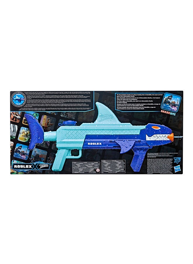 SUPER SOAKER - Nerf Super Soaker Roblox Sharkbite Shrk 500 Water Blaster Includes Code To Redeem Exclusive Virtual Item Pump Action Soakage - Image 1