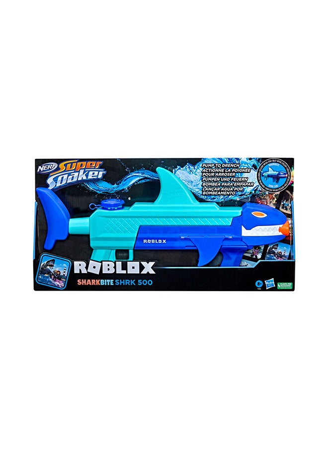 SUPER SOAKER - Nerf Super Soaker Roblox Sharkbite Shrk 500 Water Blaster Includes Code To Redeem Exclusive Virtual Item Pump Action Soakage - Image 1