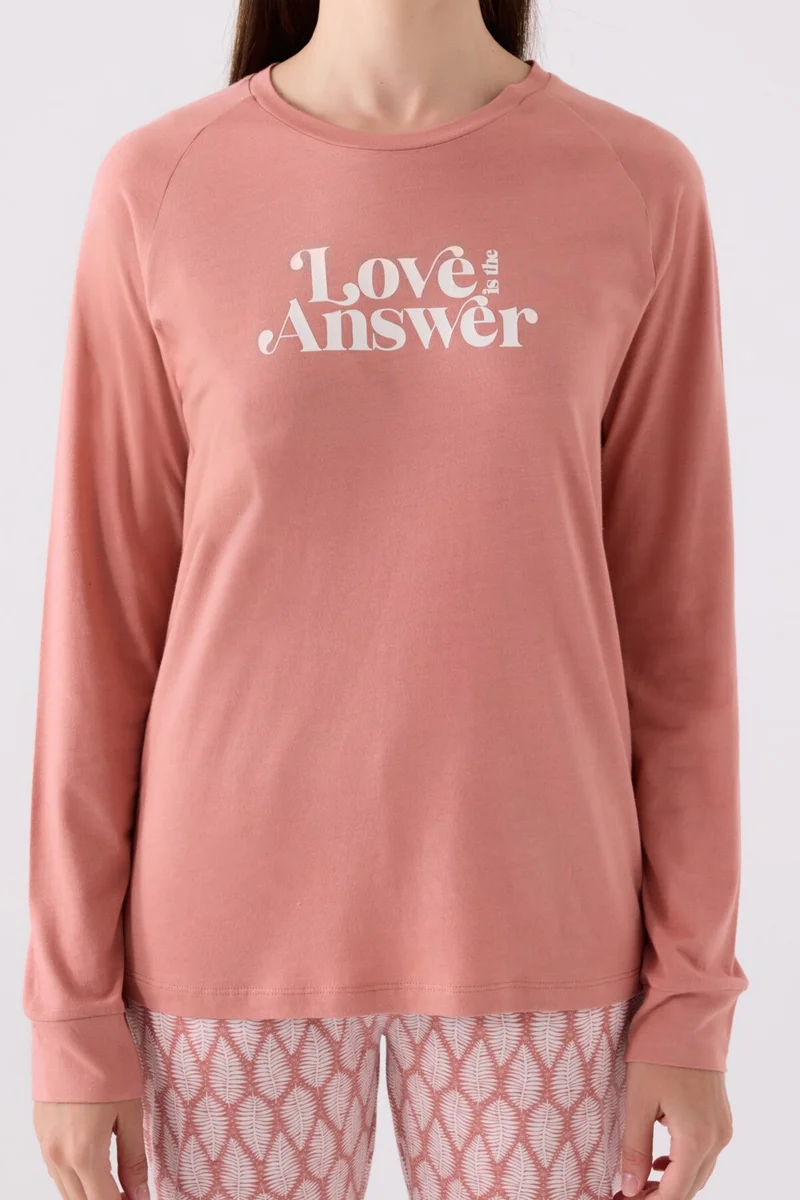 ارنيتا Women's Long Sleeve Pajama Set AR3072 Retro Pink