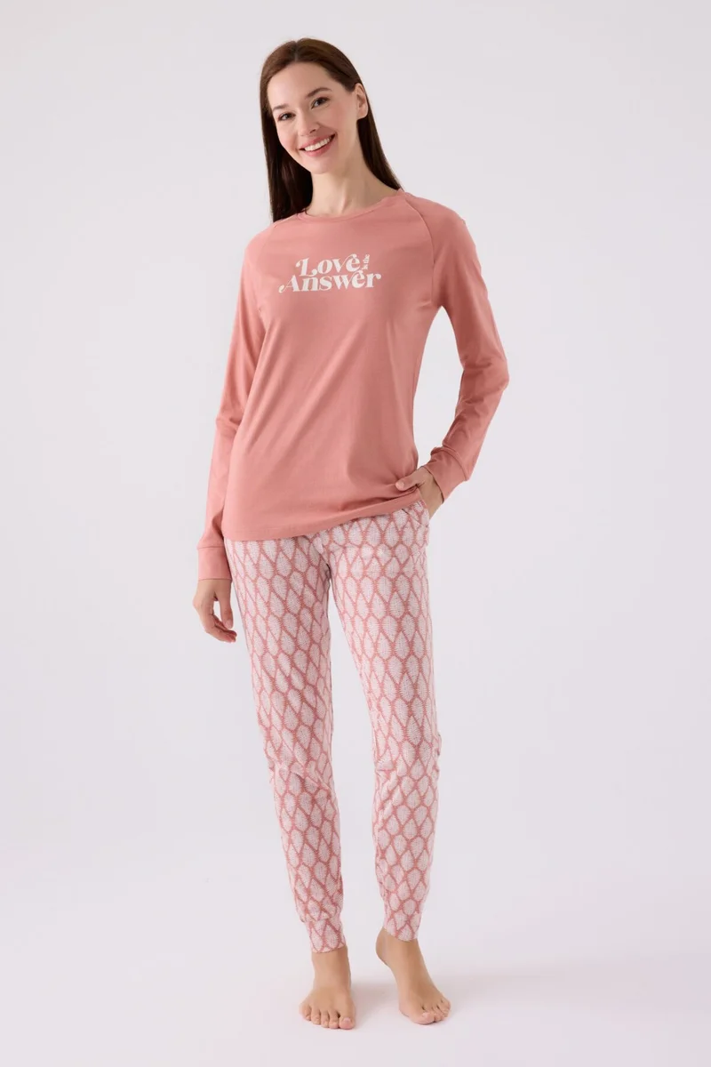 ارنيتا Women's Long Sleeve Pajama Set AR3072 Retro Pink