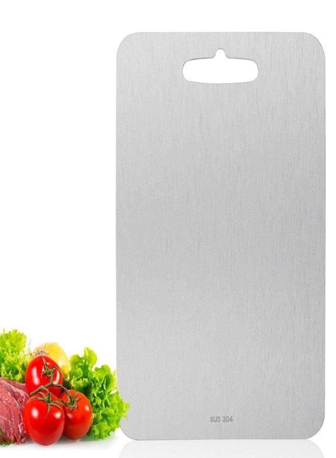 SOSMAR 304 Stainless Steel Cutting Board, Double-Sided Cutting Board for Kitchen Food Grade, Rust-Proof, Hygienic, and Durable for Meat, Fruit, and Vegetables (7.87 x 11.42 inches) - Image 1
