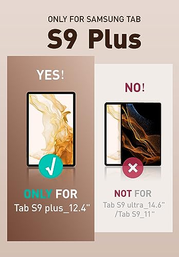 SupCase حافظة SUPCASE لجهاز Samsung Galaxy Tab S10 Plus مقاس 12.4 بوصة 2024 مع حامل وحماية شاشة مدمجة وحامل قلم S تصميم قوي لحماية الجهاز اللوحي لجهاز Galaxy Tab S9 Plus باللون الأسود - Image 3