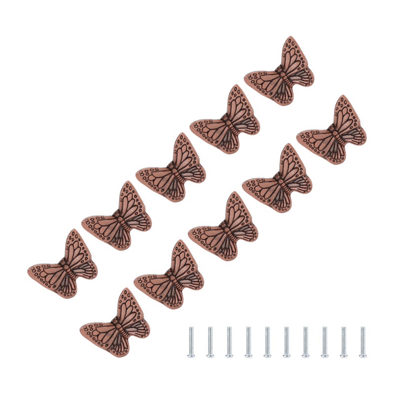 Drawer Handle Starfish Butterfly Alloy Single Hole Modern Style Pull for Drawer Cabinet WardrobeRed Bronze - Image 3