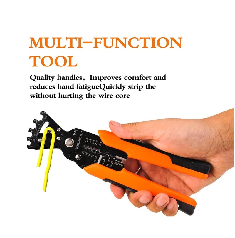 CRULAC 5in1 Multifunctional Wire Stripper Cable Cutter Plier Wire Stripper Ideal for Cutting Professional Wire Crimping Tool 2022 cm - Image 2