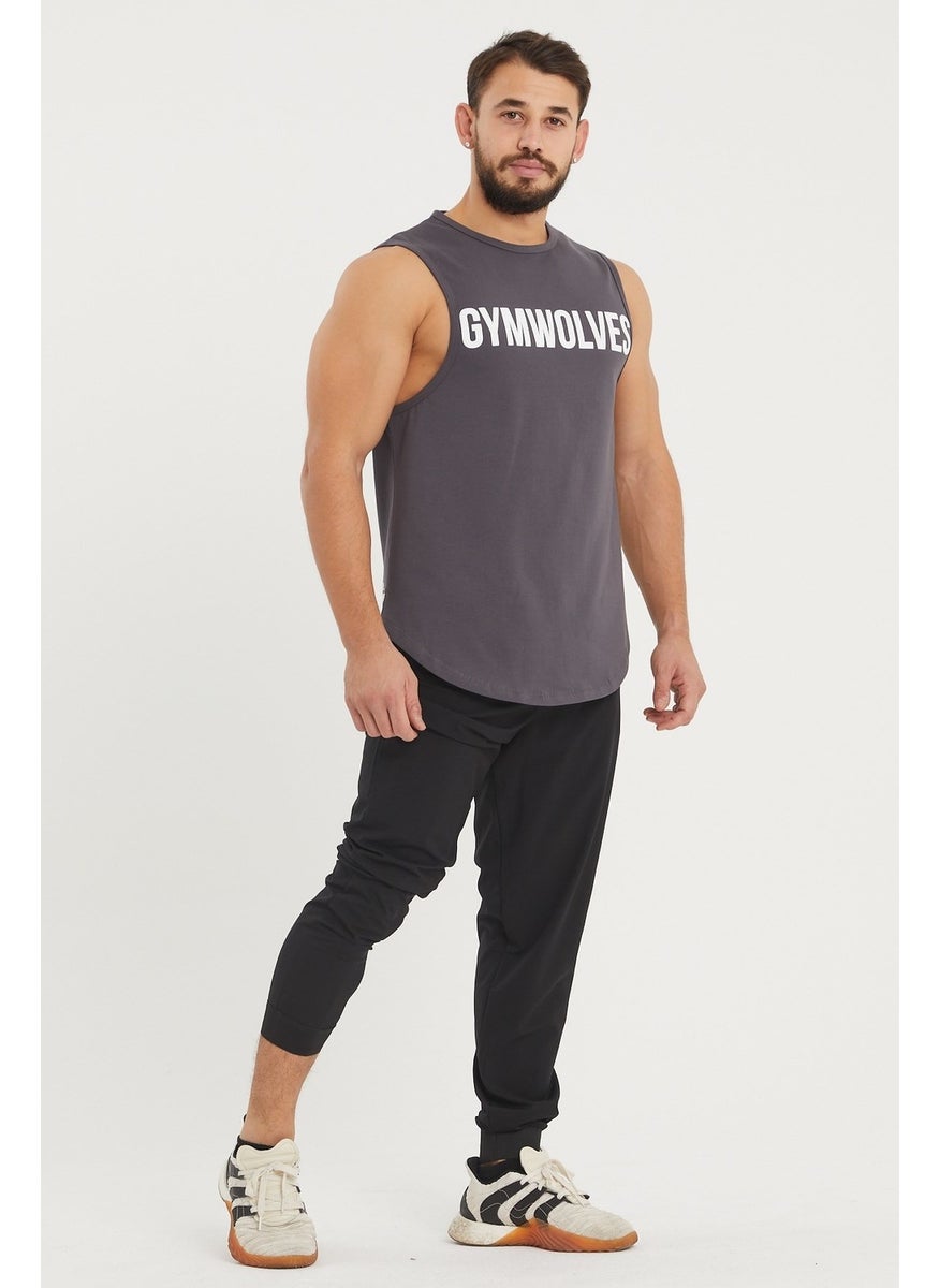Gymwolves Men's Sleeveless T-Shirt | Smoked | Men's Sports T-Shirt | Workout Tanktop |  - Image 2