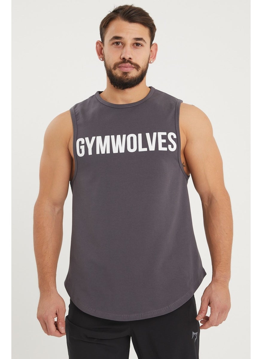 Gymwolves Men's Sleeveless T-Shirt | Smoked | Men's Sports T-Shirt | Workout Tanktop |  - Image 1