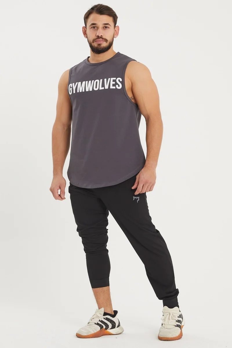 جيموولف Men's Sleeveless T-Shirt | Smoked | Men's Sports T-Shirt | Workout Tanktop |