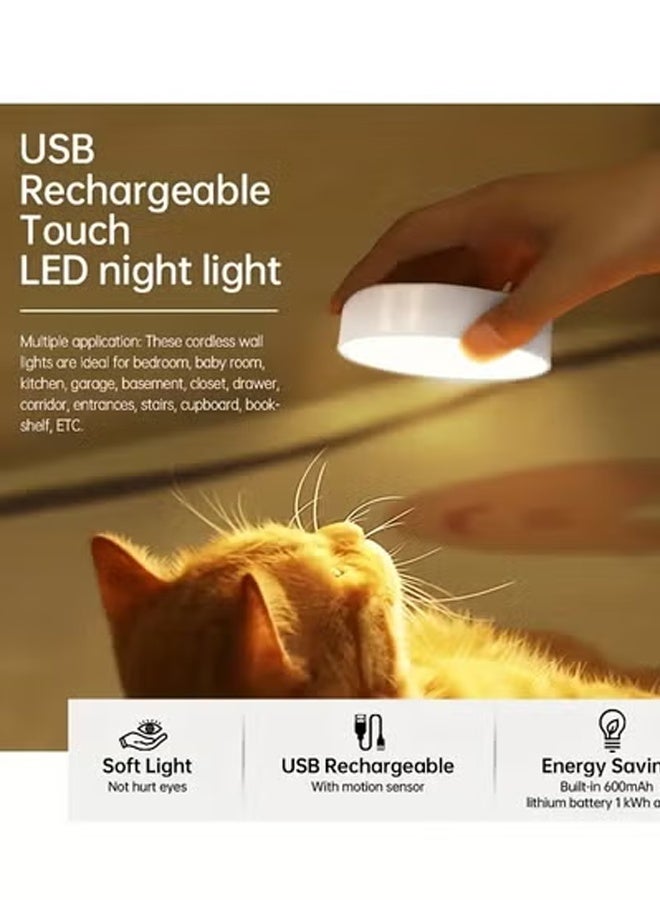 يالونج مصباح ليلي قابل للتعتيم مع مستشعر حركة، مصباح ليلي مغناطيسي منخفض الطاقة، مصباح حائط LED قابل للتعديل السطوع، مناسب لغرفة نوم الأطفال والحمام والممر والمطبخ والسلالم - Image 3