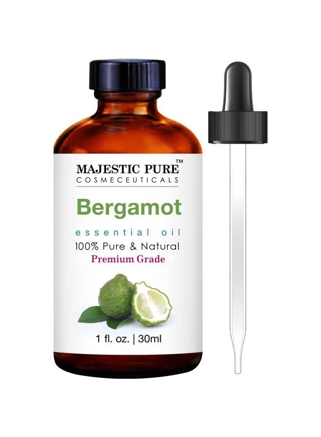 Majestic Pure MAJESTIC PURE Bergamot Essential Oil | 100% Pure and Natural Bergamot Oil | Premium Grade Essential Oils for Hair Care, Home Diffusers, Skin, Aromatherapy, Massage and Humidifiers | 1 Fl Oz  - Image 1