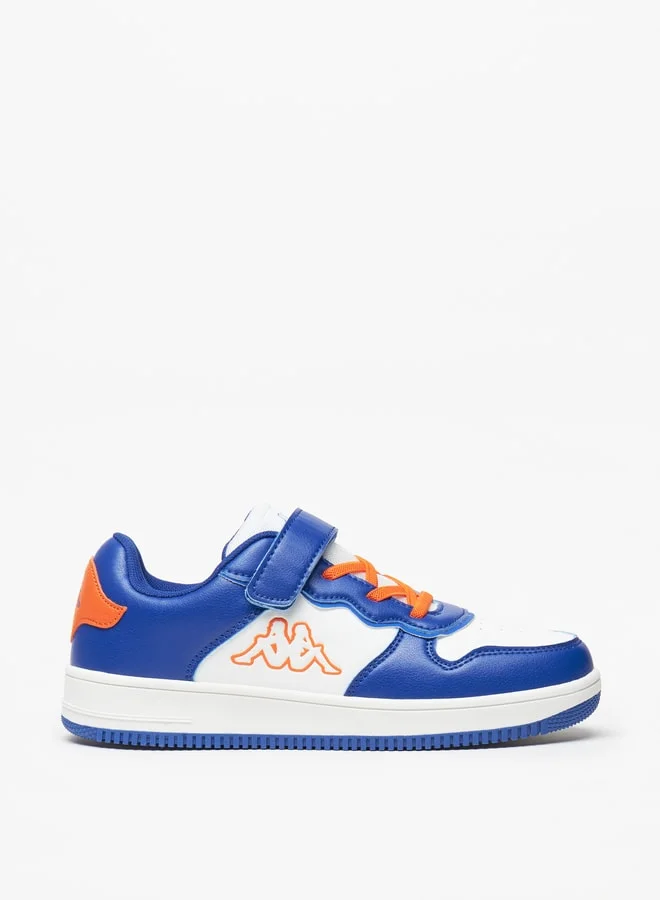 كابا Boys' Textured Sneakers with Hook and Loop Closure
