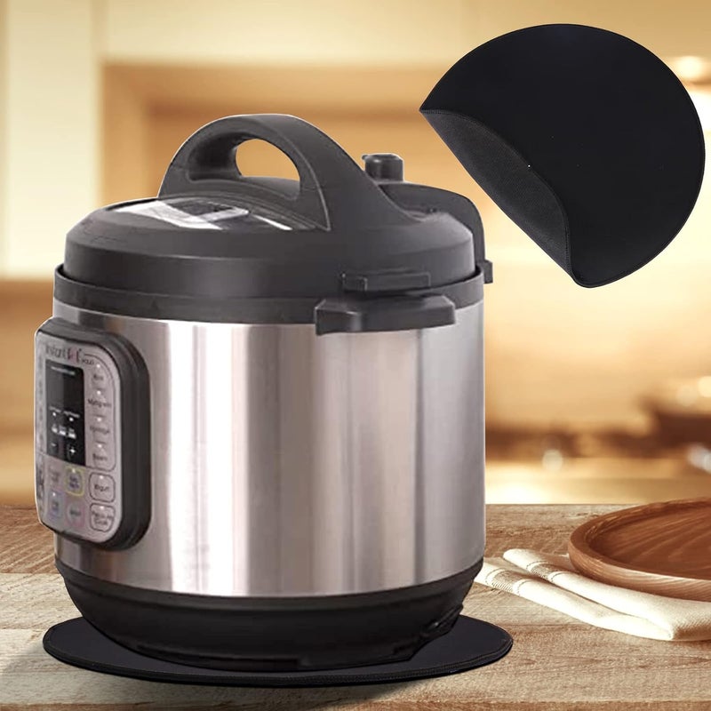 Flyisland سجادة الانزلاق من لجهازي Ninja Foodi و Instant Pot، 15 سجادة انزلاق دائرية للأجهزة المنزلية، سجادات الانزلاق لنقل الأجهزة الصغيرة مثل صانعات القهوة، الخلاطات، الخلاطات الثابتة (مطاط، قطر 15 بوصة) - Image 3