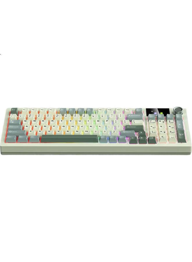 Langtu Lt95 Cuiwei Wired/Wireless/Bluetooth Tri-Mode Mechanical Keyboard, Gasket Structure, Rgb Lighting Effects, Lcd Color Screen, 1000Mah, Macaron Switch - Image 3