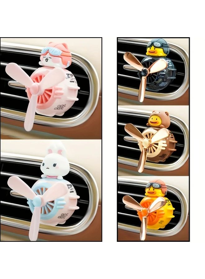 Propeller Shaped Car Air Outlet Decoration Pink Durable Plastic Easy Install Fun Vehicle Accessory - Image 2