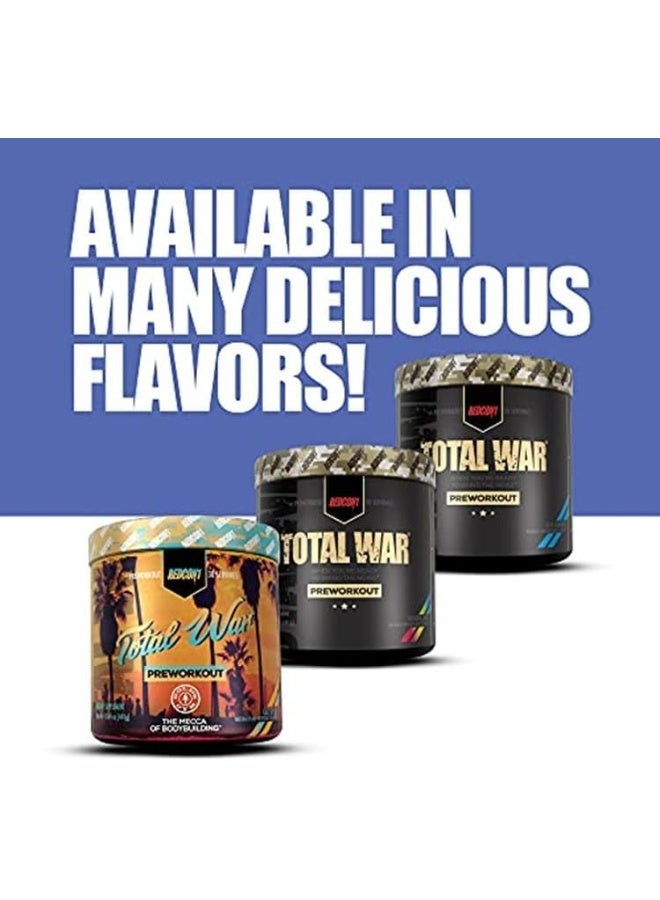 Redcon1 Total War Pre Workout Supplement - 30 Servings, Blue Raspberry Flavor - Image 5