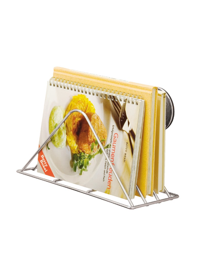 Everloc Dual Utility Combo Pack - Tissue Box Holder & Magazine/Newspaper Rack, Vacuum Suction, Chrome, No Drilling, No Screws, Wall Mounted Storage Solution for Living Room, HTC-839 - Image 3