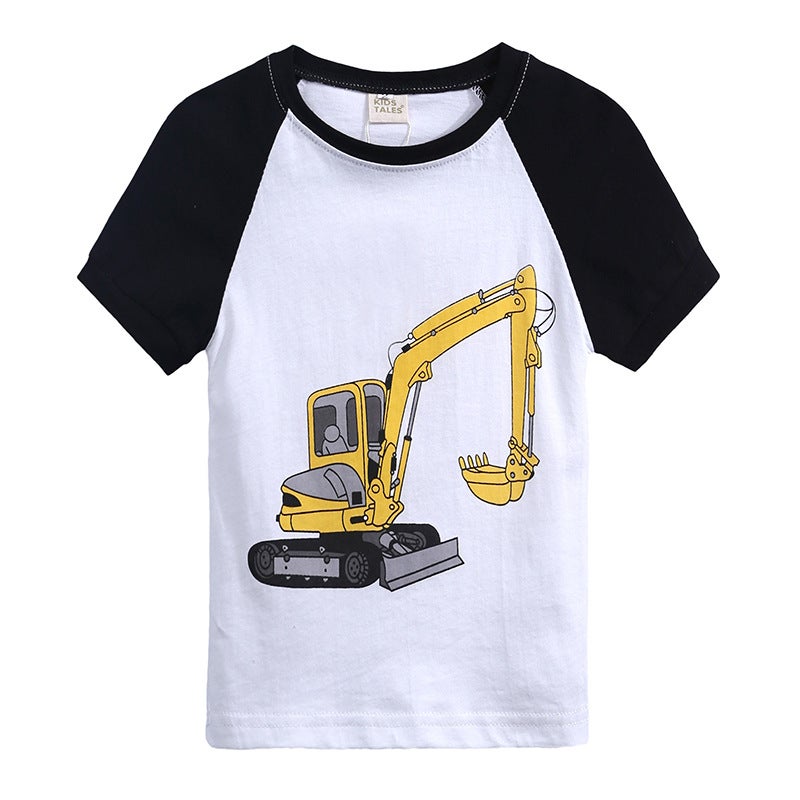 Summer Children'S Short-Sleeved Suit Boys' Cotton Homewear Boys And Girls Baby Pajamas Children'S Outwear - Image 3