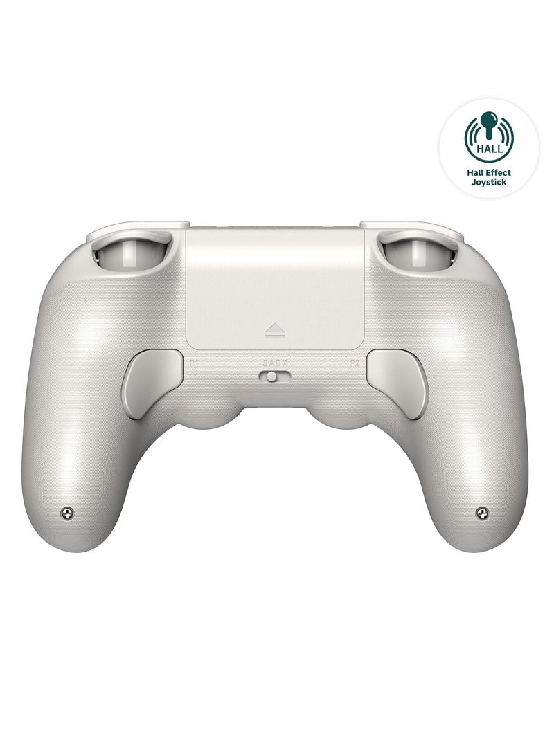 8Bitdo Pro 2 Bluetooth Controller for Switch, Hall Effect Joystick Update, Wireless Gaming Controller for Switch, PC, Android, and Steam Deck  Apple (White) - Image 4