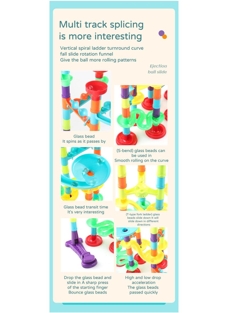 General - Marble Run Set For Kids, 113Pcs Marble Maze Track Race Game, Construction Buliding Blocks Toys, Stem Maze Educational Race Game, Birthday Gifts For Boys Girls Age 3 To 12 - Image 1
