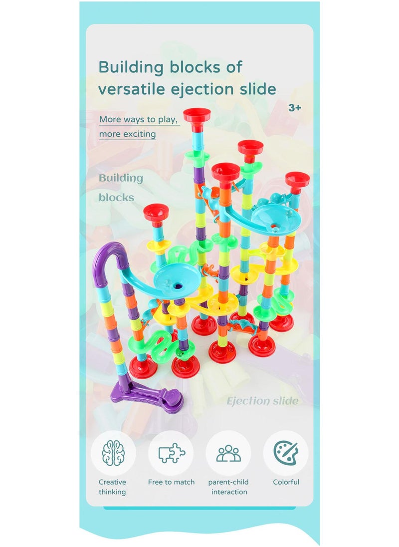General - Marble Run Set For Kids, 113Pcs Marble Maze Track Race Game, Construction Buliding Blocks Toys, Stem Maze Educational Race Game, Birthday Gifts For Boys Girls Age 3 To 12 - Image 1