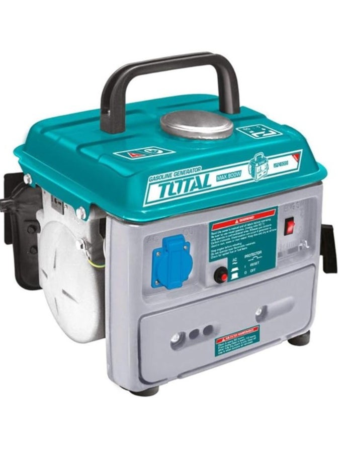 TOTAL - TOTAL Gasoline Generator 800W (TP18001) – Portable 2-Stroke Generator, 0.8kW Max Output, 4L Fuel Tank, Air-Cooled, Ideal for Outdoor Use, Camping, and Emergency Power - Image 1