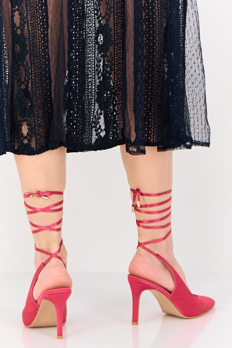 NINE WEST Women Catrinna Slingback Sandals, Fuchsia - Image 3