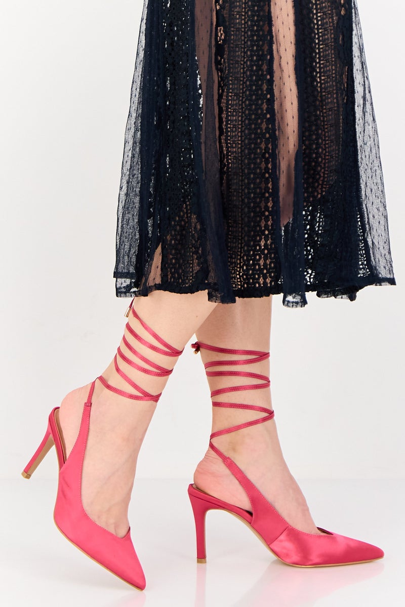 NINE WEST Women Catrinna Slingback Sandals, Fuchsia - Image 2