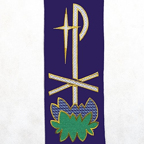 BLESSUME Purple & White Reversible Stole - Image 5