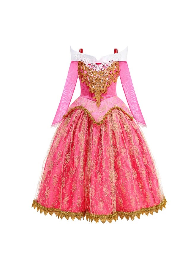 NIBEMINENT Sleeping Beauty Lace long-sleeved autumn and winter girl Elo dress Luxurious Sleeping Beauty Elo Princess Dress Chic lace - Image 1