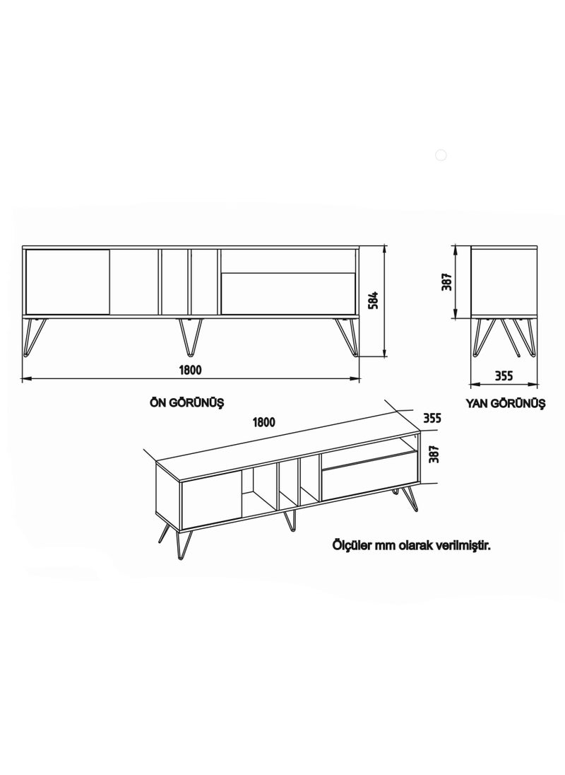 Decorotika Mistico 180 cm TV Unit for TVs up to 80"  - Image 5