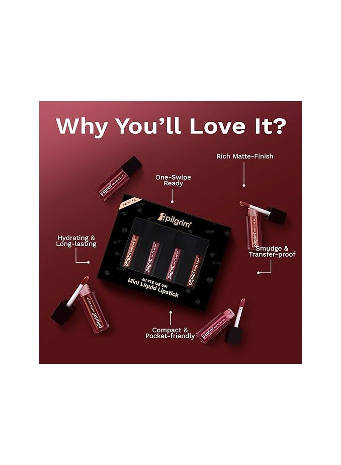Pilgrim Mini Liquid Lipstick Pack of 4 - Image 3