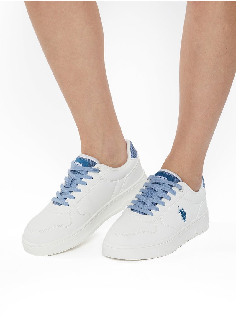 U.S. Polo Assn. - Women's White Low-Top Sneakers - High-Quality Sole for Everyday Look - Image 1
