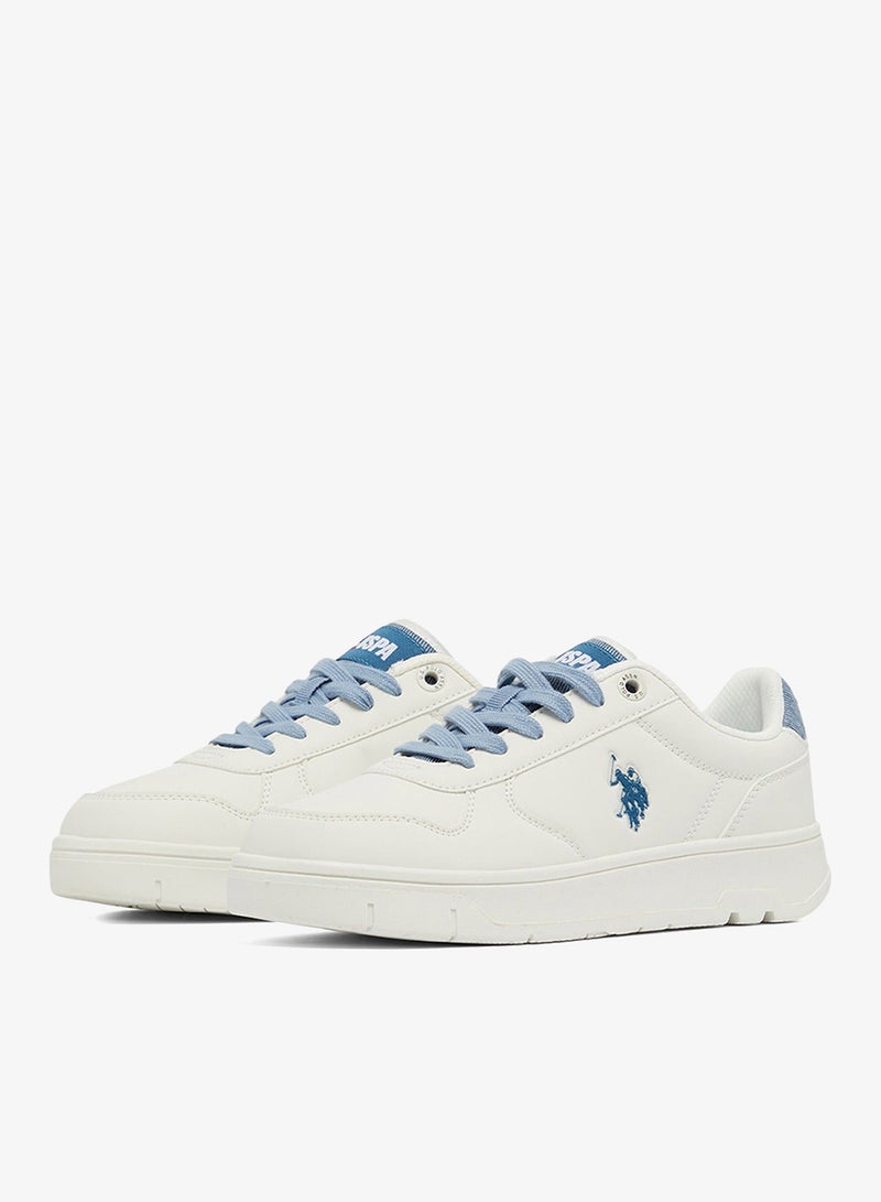 يو اس بولو اسن سنيكرز أبيض نسائي بنعل عالي الجودة للمظهر اليومي - Image 2