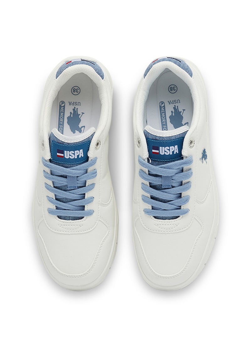 U.S. Polo Assn. - Women's White Low-Top Sneakers - High-Quality Sole for Everyday Look - Image 1