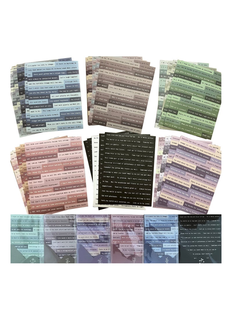 KASTWAVE 36 Sheets Small Talk Stickers for Journaling Quote Stickers, Vintage Scrapbook Stickers Junk Journal Supplies Decorative DIY Phrase Word Stickers for Notebook - Image 1