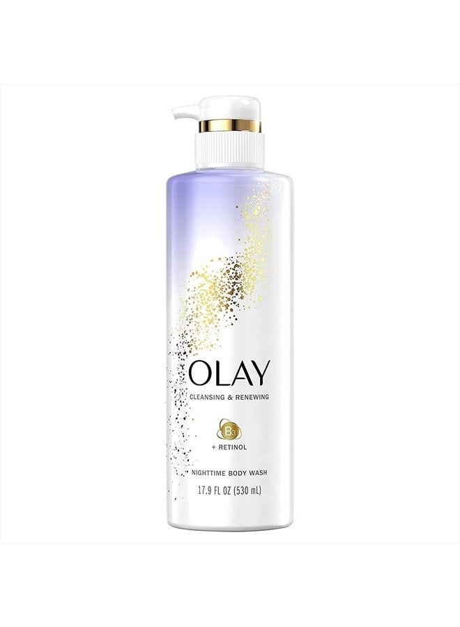 Olay Cleansing & Renewing Nighttime Body Wash, 17.9 fl oz - Image 1